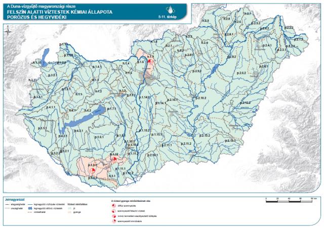 Felszín alatti víztestek (porózus és hegyvidéki) kémiai állapota