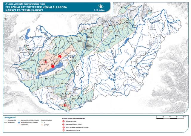Felszín alatti víztestek kémiai állapota (karszt és termálkarszt)