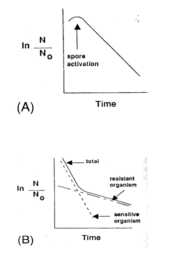 Death of microorganisms-nonlinearity