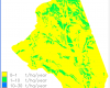 Erosion map of the northern Toka watershed in case of average intensity rain 